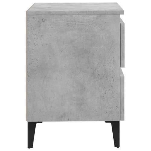 Noćni ormarići 2 kom boja betona 40x35x50 cm konstruirano drvo - Beton siva 2 Cijena