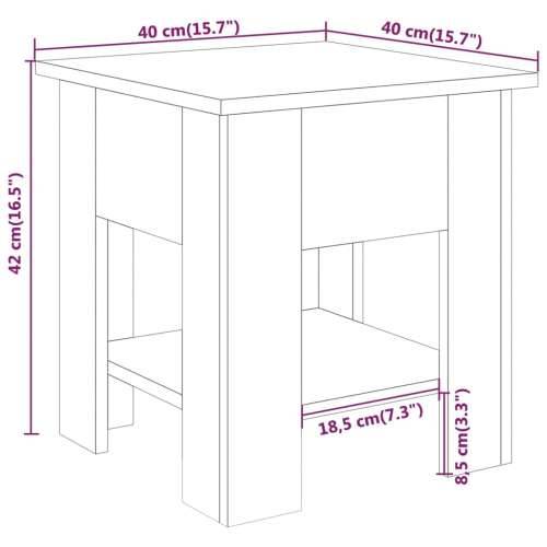 Stolić za kavu hrast sonoma 40 x 40 x 42 cm konstruirano drvo - Sivi hrast sonoma 40 x 40 x 42 cm 1 Cijena