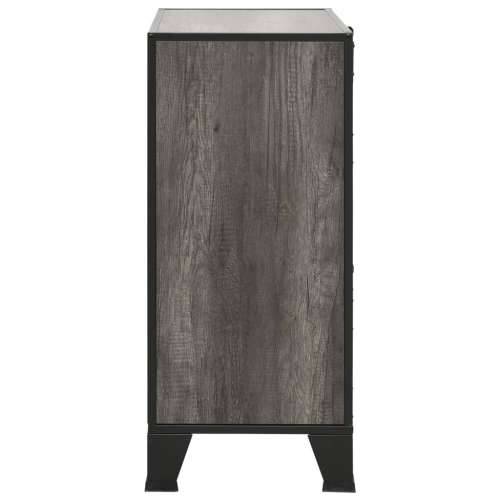 Ormarić za pohranu sivi 72 x 36 x 82 cm od metala i MDF-a - Siva 1 Cijena