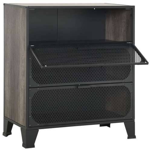 Ormarić za pohranu sivi 72 x 36 x 82 cm od metala i MDF-a - Siva 1 Cijena