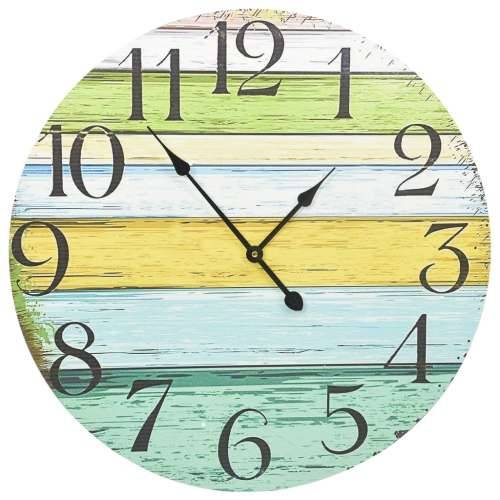 325185 Wall Clock Multicolour 60 cm MDF Cijena