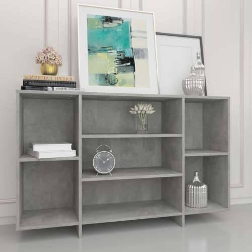 Komoda siva boja betona 120 x 30 x 75 cm od konstruiranog drva - Beton siva 1 Cijena