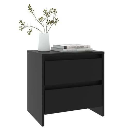 Noćni ormarić crni 45 x 34,5 x 44,5 cm konstruirano drvo - Crna 1 Cijena