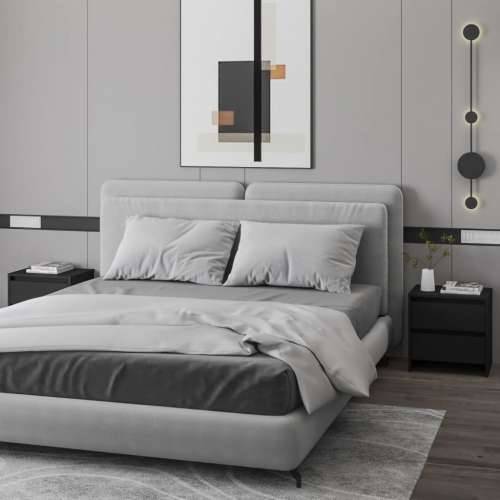 Noćni ormarići 2 kom crni 45x34,5x44,5 cm drveni - Crna 2 Cijena