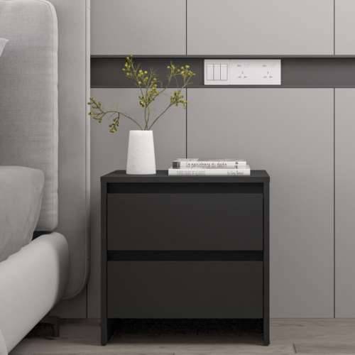 Noćni ormarići 2 kom crni 45x34,5x44,5 cm drveni - Crna 2 Cijena