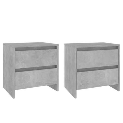 Noćni ormarići 2 kom siva boja betona 45x34,5x44,5 cm drveni - Beton siva 2 Cijena