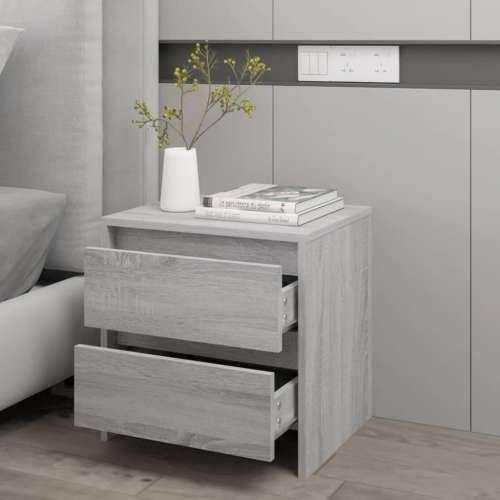 Noćni ormarić boja hrasta 45 x 34,5 x 44,5 cm konstruirano drvo Sivi hrast sonoma 1 Cijena
