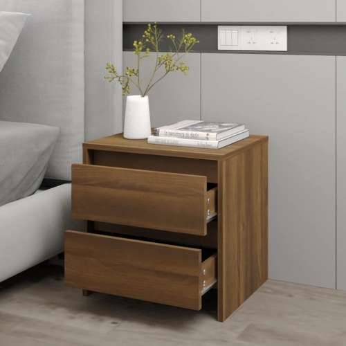 Noćni ormarić boja hrasta 45 x 34,5 x 44,5 cm konstruirano drvo - Smeđi hrast 1 Cijena