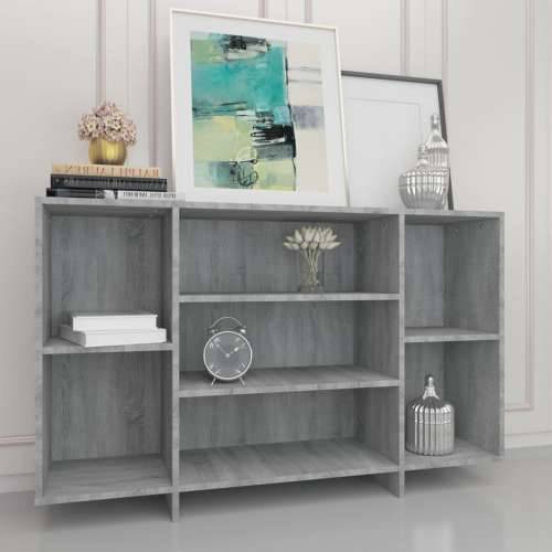 Komoda siva boja hrasta 120 x 30 x 75 cm od konstruiranog drva - Sivi hrast sonoma 1 Cijena