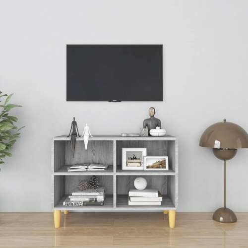 TV ormarić s nogama od drva boja hrasta sonome 69,5x30x50 cm Sivi hrast sonoma 1 69.5 cm Cijena