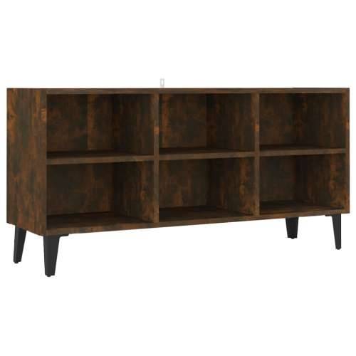 TV ormarić s metalnim nogama dimljena boja hrasta 103,5x30x50cm - Dimljeni hrast 1 103.5 cm Cijena