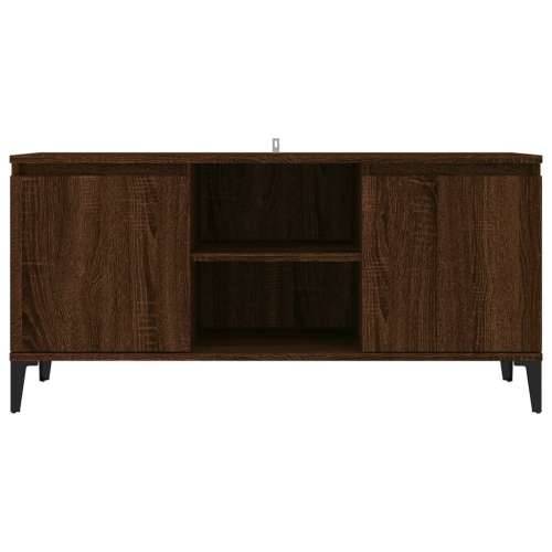 TV ormarić s metalnim nogama boja smeđeg hrasta 103,5x35x50 cm - Smeđi hrast 1 Cijena