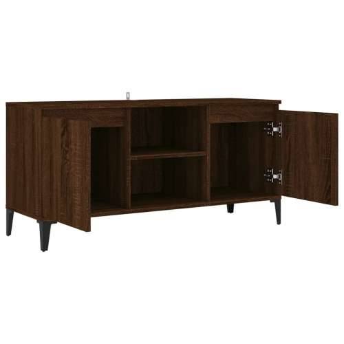 TV ormarić s metalnim nogama boja smeđeg hrasta 103,5x35x50 cm - Smeđi hrast 1 Cijena