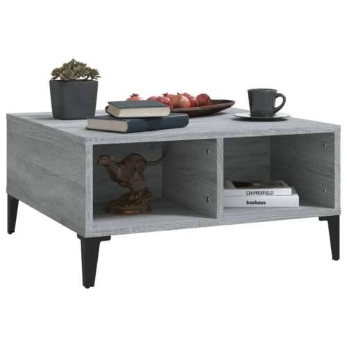 Stolić za kavu siva boja hrasta 60x60x30 cm konstruirano drvo - Sivi hrast sonoma 1 Cijena