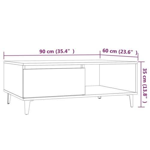 Stolić za kavu siva boja hrasta 90x60x35 cm konstruirano drvo - Sivi hrast sonoma 1 Cijena