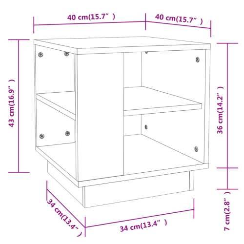 Stolić za kavu boja hrasta 40 x 40 x 43 cm konstruirano drvo - sonoma hrast 40 x 40 x 43 cm 1 Cijena
