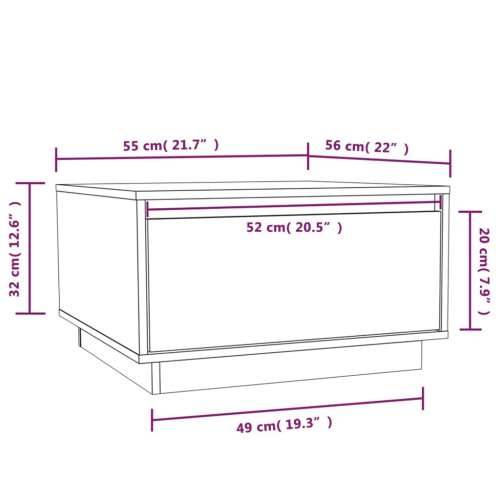Stolić za kavu 55 x 56 x 32 cm od masivne borovine - Smeđa 1 Cijena