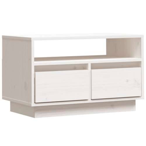 TV ormarić bijeli 60 x 35 x 37 cm od masivne borovine - Bijela 1 Cijena