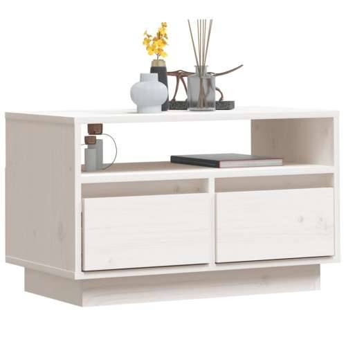 TV ormarić bijeli 60 x 35 x 37 cm od masivne borovine - Bijela 1 Cijena