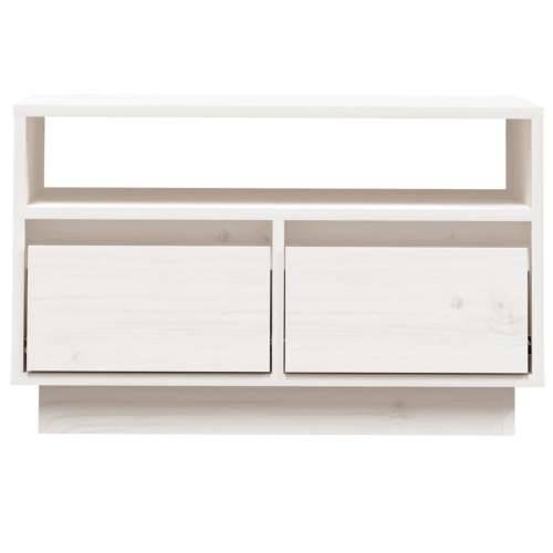 TV ormarić bijeli 60 x 35 x 37 cm od masivne borovine - Bijela 1 Cijena