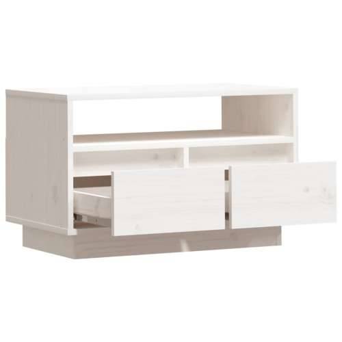 TV ormarić bijeli 60 x 35 x 37 cm od masivne borovine - Bijela 1 Cijena