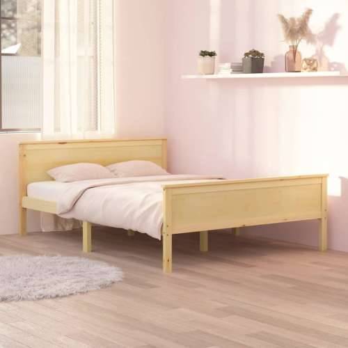 Okvir za krevet od masivne borovine 120 x 200 cm - Smeđa 120 x 200 cm Cijena