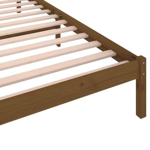 Okvir za krevet od masivne borovine 90 x 200 cm smeđa boja meda Cijena