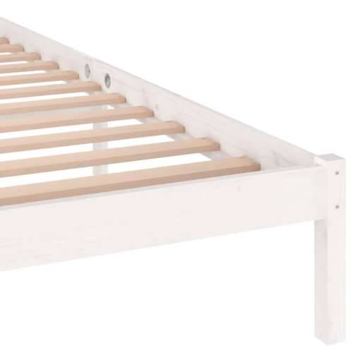 Okvir za krevet od masivne borovine 200 x 200 cm bijeli - Bijela 200 x 200 cm Cijena