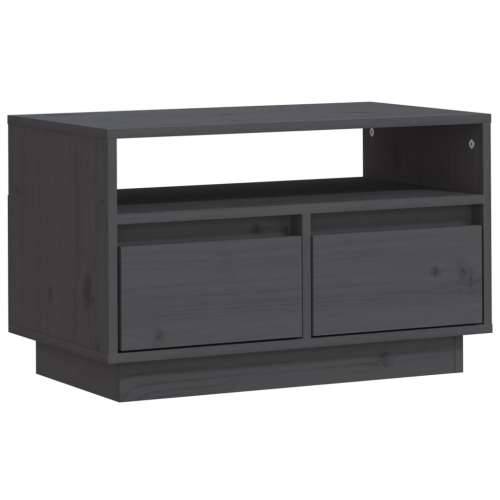TV ormarić sivi 60 x 35 x 37 cm od masivne borovine - Siva 1 Cijena
