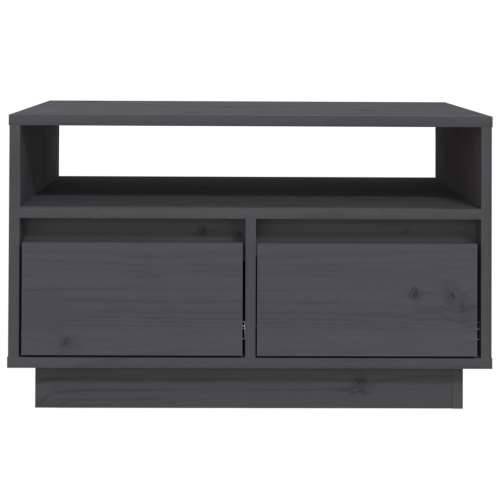 TV ormarić sivi 60 x 35 x 37 cm od masivne borovine - Siva 1 Cijena