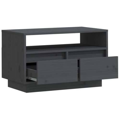 TV ormarić sivi 60 x 35 x 37 cm od masivne borovine - Siva 1 Cijena