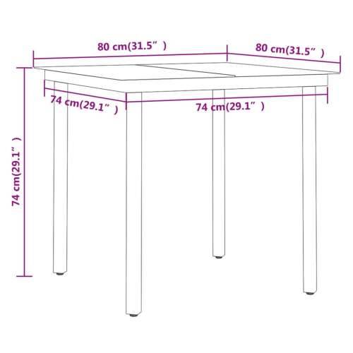 Vrtna garnitura - 3-dijelni vrtni blagovaonski set s jastucima bež - Bež Dužina stola 80 cm 2 Cijena
