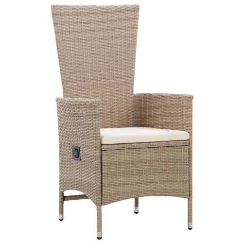 Vrtna garnitura - 5-dijelni vrtni blagovaonski set s jastucima bež - Bež Dužina stola 80 cm 4 Cijena