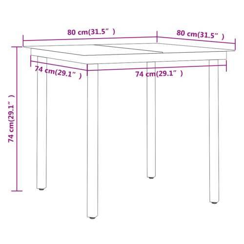Vrtna garnitura - 5-dijelni vrtni blagovaonski set s jastucima bež - Bež Dužina stola 80 cm 4 Cijena