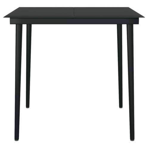 Vrtna garnitura - 5-dijelni vrtni blagovaonski set s jastucima sivi - Siva Dužina stola 80 cm 4 Cijena