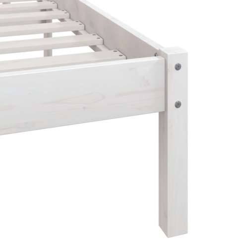 Okvir za krevet od masivnog drva bijeli 75 x 190 cm mali - Bijela 75 x 190 cm Cijena