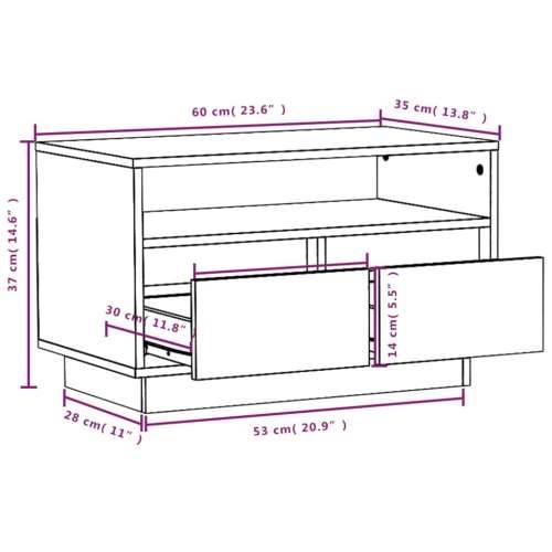 Ormarić za knjige boja meda 60 x 35 x 37 cm od masivne borovine - boja meda 1 Cijena