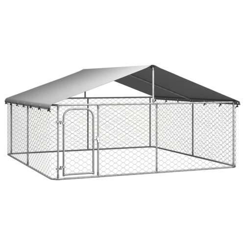 Vanjski kavez za pse s krovom 300 x 300 x 150 cm Cijena