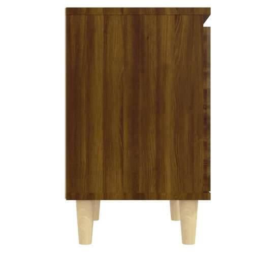 Noćni ormarić s drvenim nogama smeđi hrast 40 x 30 x 50 cm - Smeđi hrast 1 Cijena