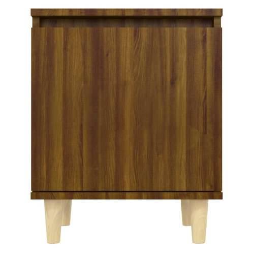 Noćni ormarići s drvenim nogama 2 kom smeđi hrast 40x30x50 cm Smeđi hrast 2 Cijena