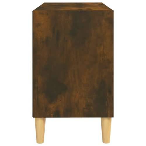 TV ormarić s masivnim nogama 69,5x30x50 cm dimljena boja hrasta Dimljeni hrast 1 69.5 cm Cijena