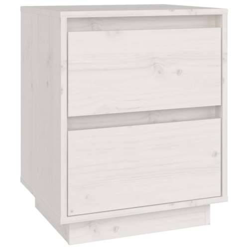 Noćni ormarići 2 kom bijeli 40 x 35 x 50 cm od masivne borovine - Bijela 2 Cijena