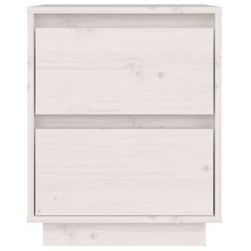 Noćni ormarići 2 kom bijeli 40 x 35 x 50 cm od masivne borovine - Bijela 2 Cijena