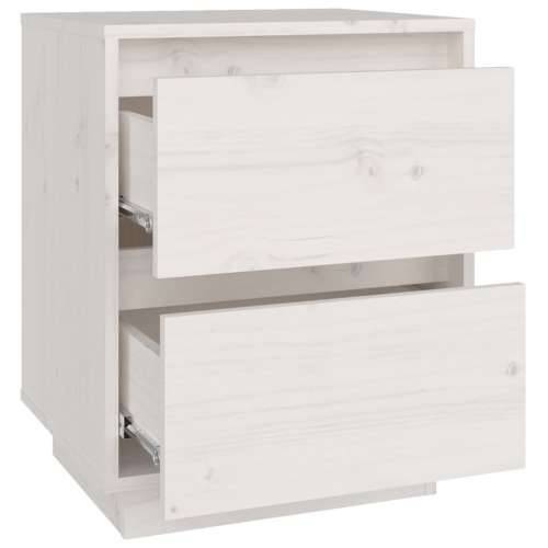 Noćni ormarići 2 kom bijeli 40 x 35 x 50 cm od masivne borovine - Bijela 2 Cijena