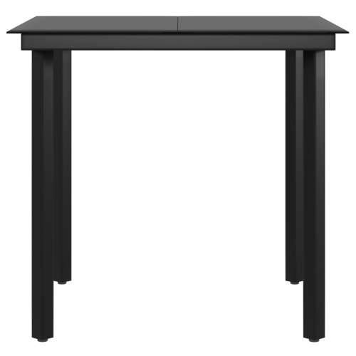 Vrtna garnitura - 3-dijelni vrtni blagovaonski set s jastucima smeđe-crni - Smeđa i crna Dužina stola 80 cm 2 Cijena
