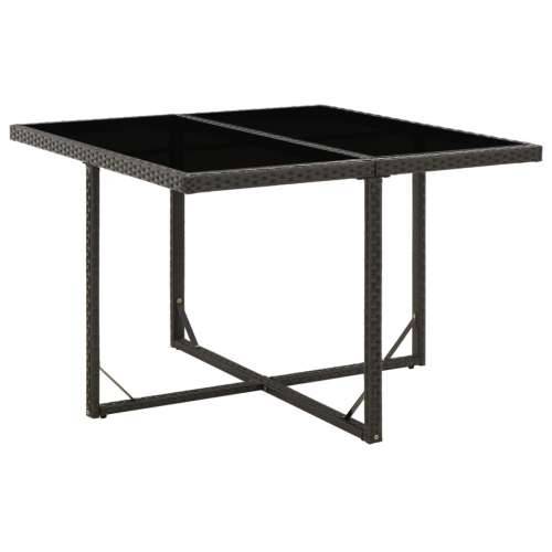 Vrtni stol crni 109 x 107 x 74 cm od poliratana i stakla - Crna 1 Cijena