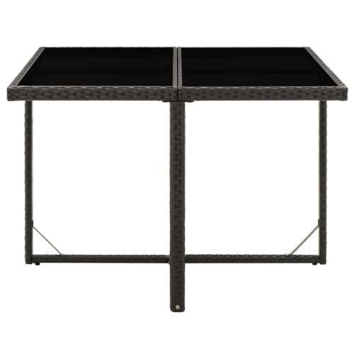 Vrtni stol crni 109 x 107 x 74 cm od poliratana i stakla - Crna 1 Cijena