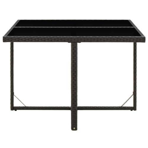Vrtni stol crni 109 x 107 x 74 cm od poliratana i stakla - Crna 1 Cijena