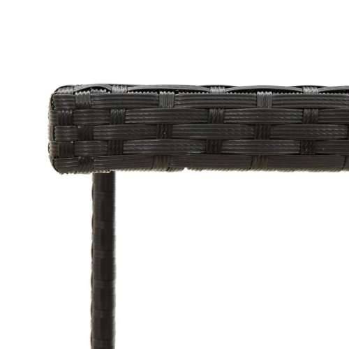 Vrtni stol crni 109 x 107 x 74 cm od poliratana i stakla - Crna 1 Cijena