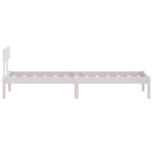 Okvir za krevet od masivne borovine bijeli 90 x 190 cm mali - Bijela 90 x 190 cm Cijena